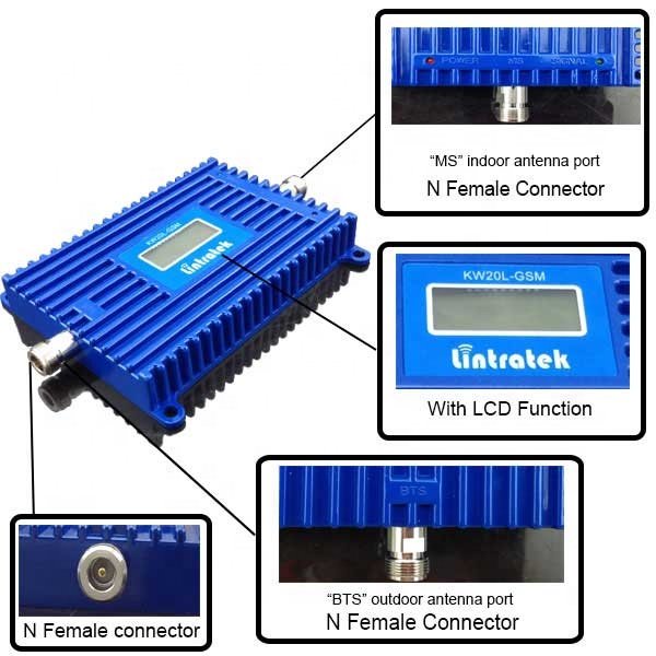 Lintratek wholesale price 70dBi hidh gain 850 900 1800 mhz single Band 2g 3g cellular amplifier phone mobile signal booster 4g